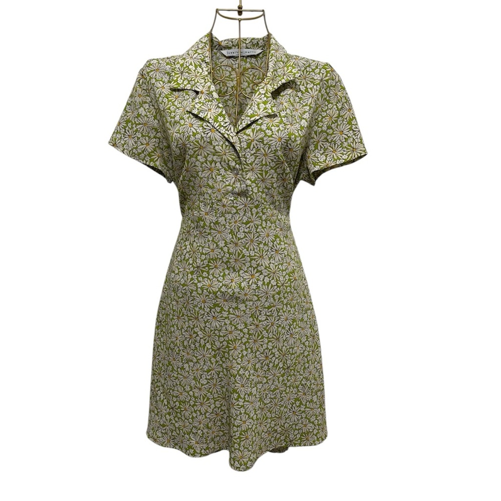 JONATHAN MARTIN Vintage Daisy Floral Shirt Dress Size Medium